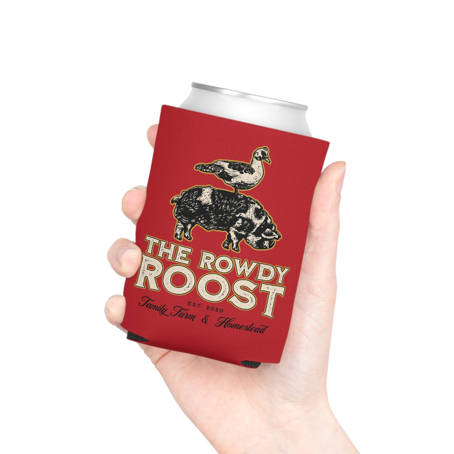 Rowdy Roost koozie