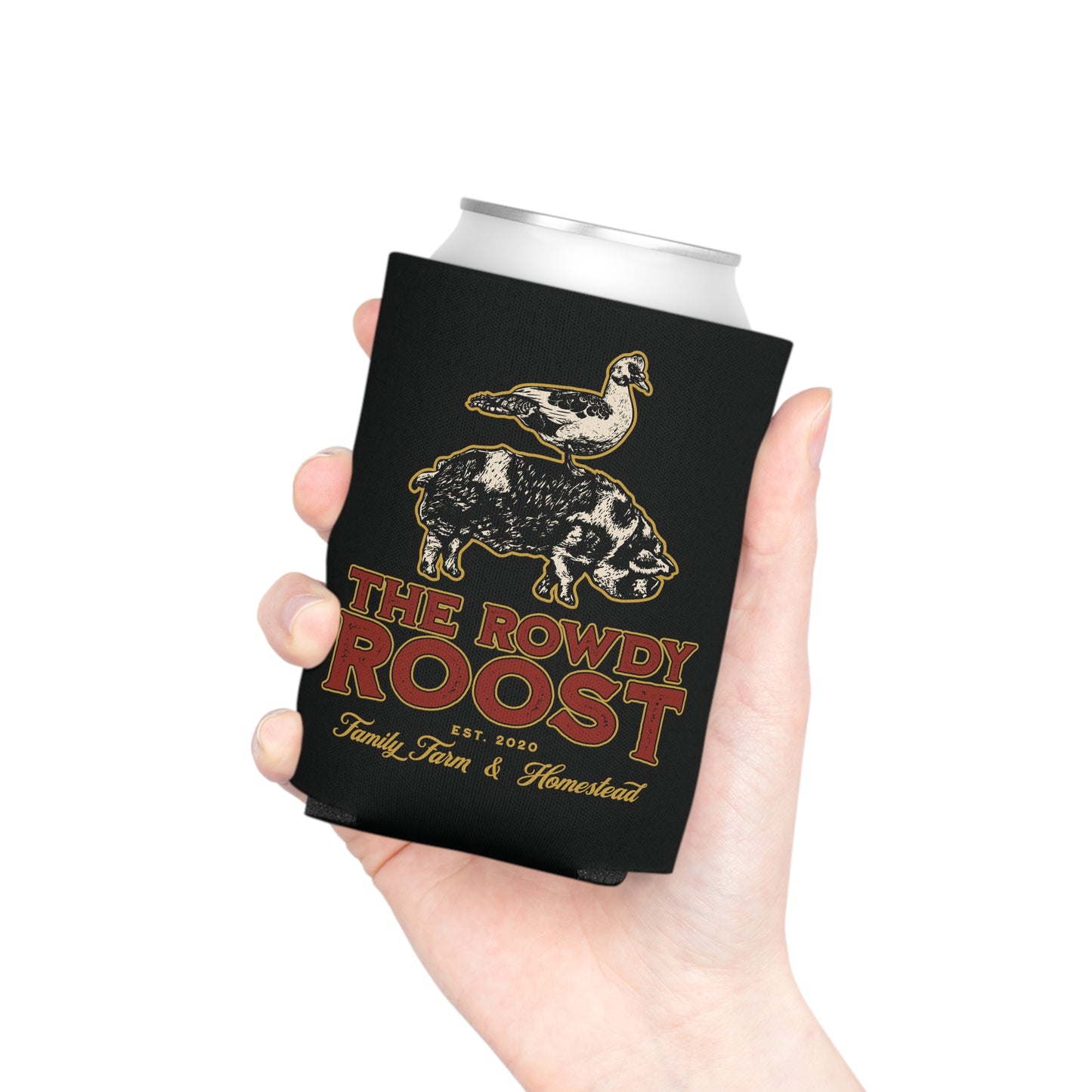 Rowdy Roost koozie